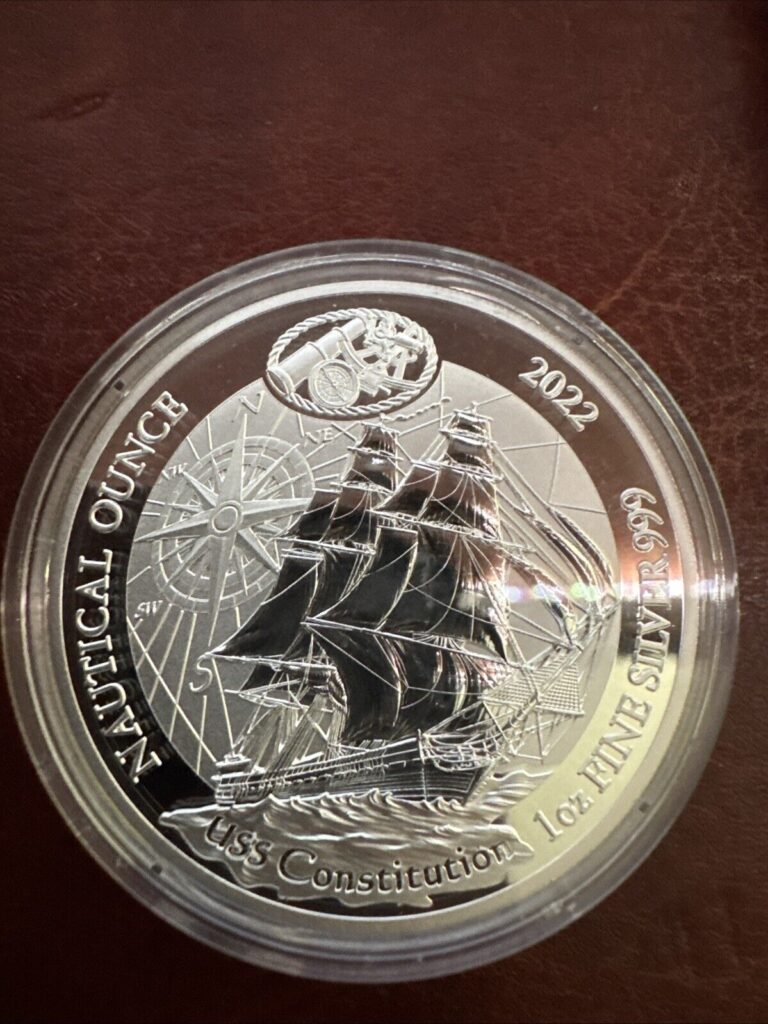 Read more about the article 2022 Rwanda 1 oz Silver Nautical Ounce USS Constitution Proof Ltd 1k!