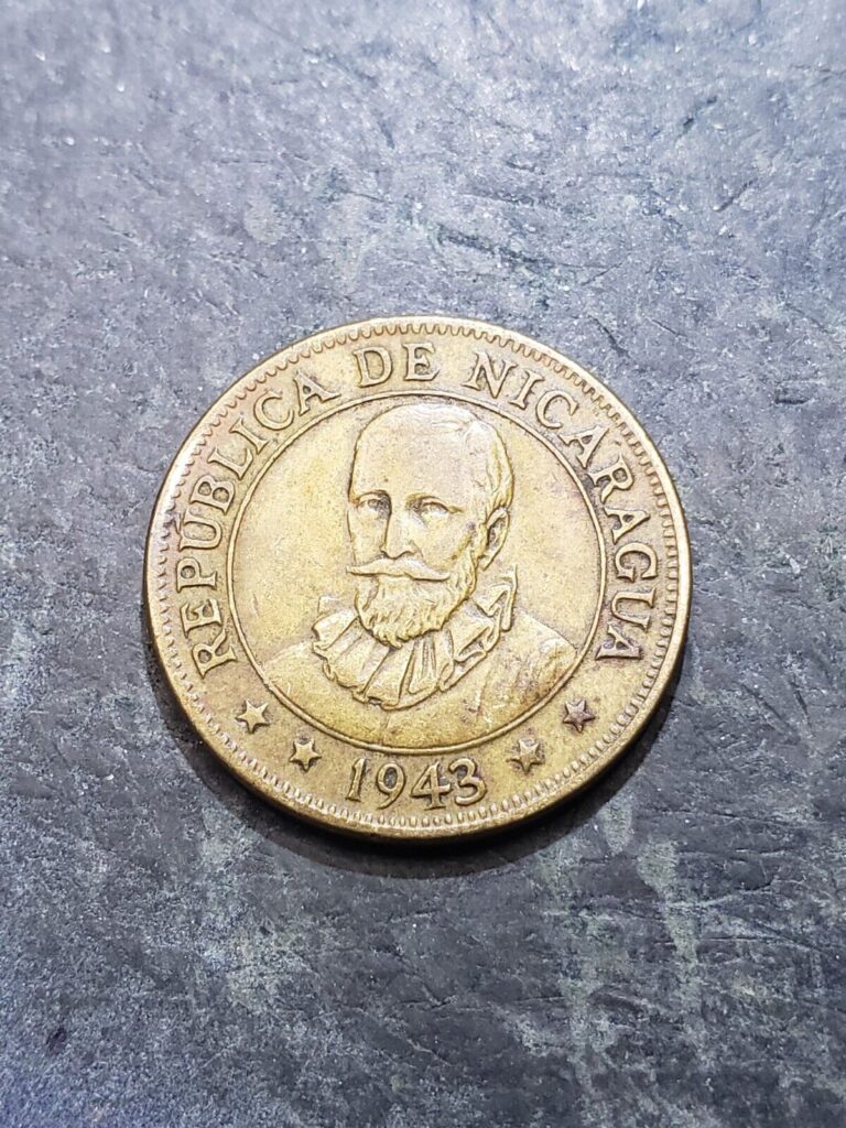 Read more about the article 1943 Nicaragua 5 Centavos Coin  ***1 Year Type Coin***