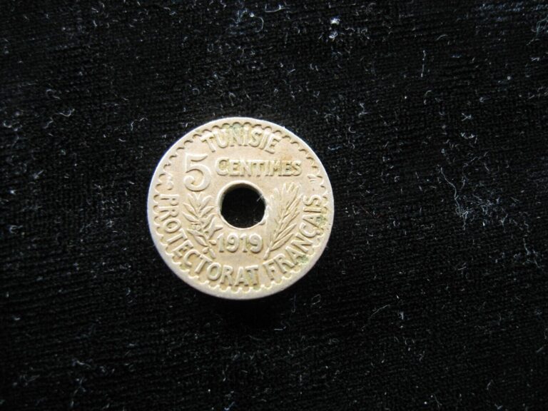 Read more about the article old world coin TUNISIA 5 centimes 1919 KM242 (569)