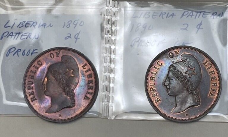 Read more about the article 2- 1890-E Liberian Copper 2 Cents Pattern