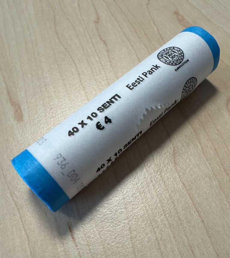 Read more about the article ESTONIA 2022 10 cent UNC Mint Coin Roll. 40 coins x 10 cent. KM# 64