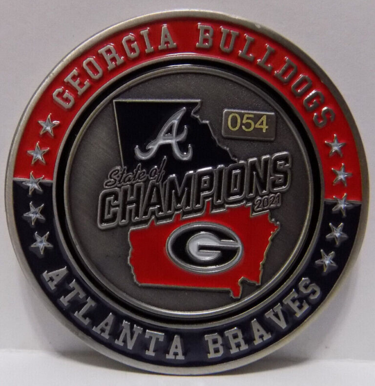 Read more about the article UGA GEORGIA BULLDOGS FOOTBALL ATLANTA BRAVES BASEBALL 2021 CHAMPIONSHIP COIN