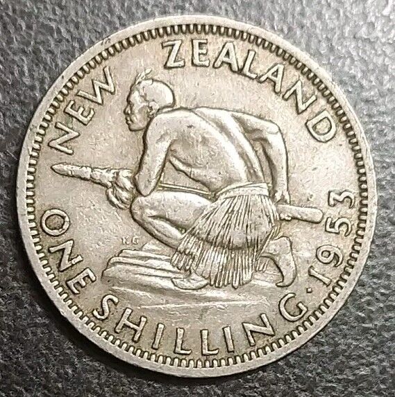 Read more about the article 1953 New Zealand 1 Shilling Coin Low Mintage Only 207K Minted KM 27.1