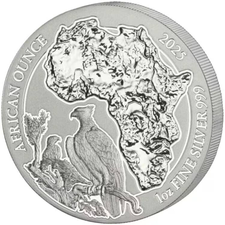 Read more about the article Martial Eagle African Ounce 2025 50 Francs 1 oz Pure Silver BU Coin Rwanda