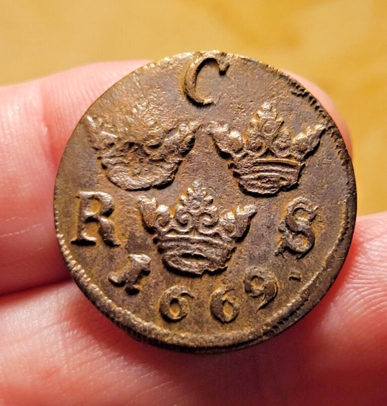 Read more about the article 1669 DELAWARE FUR TRADE Sweden 1/6 Ore TREASURE COIN