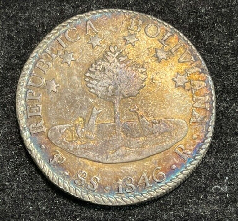 Read more about the article 1846 Bolivia 8 Soles Silver Coin Great Condition RARE High Value