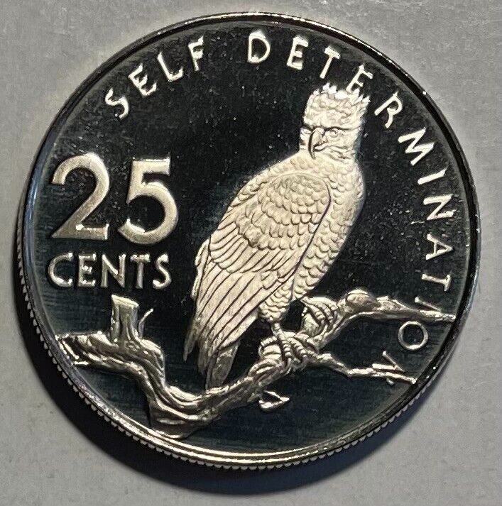 Read more about the article Guyana 25 Cents 1978 – Harpy Eagle (Bird) – Proof