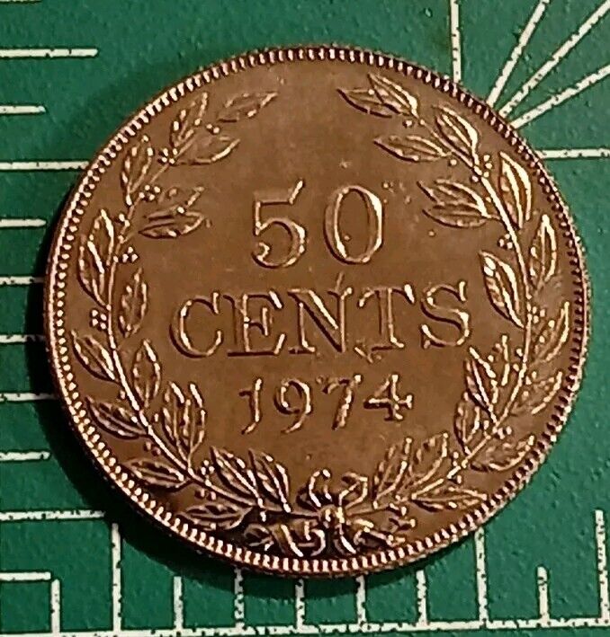 Read more about the article Liberia 50 Cents 1974 Coin KM# 17a