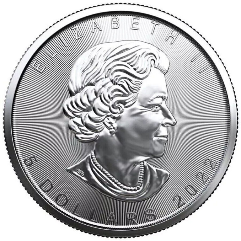 Read more about the article 2022 Canada 1 oz Silver Maple Leaf $5 Coin GEM BU