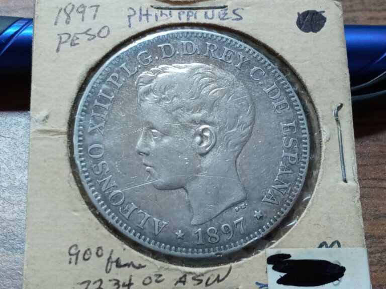 Read more about the article 1897 Philippines Silver Peso Un Peso