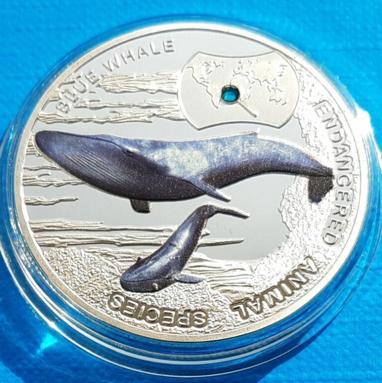 Read more about the article Zambia 1000 kwacha 2014 UNC Blue Whale Silver Plated Colorized Coin