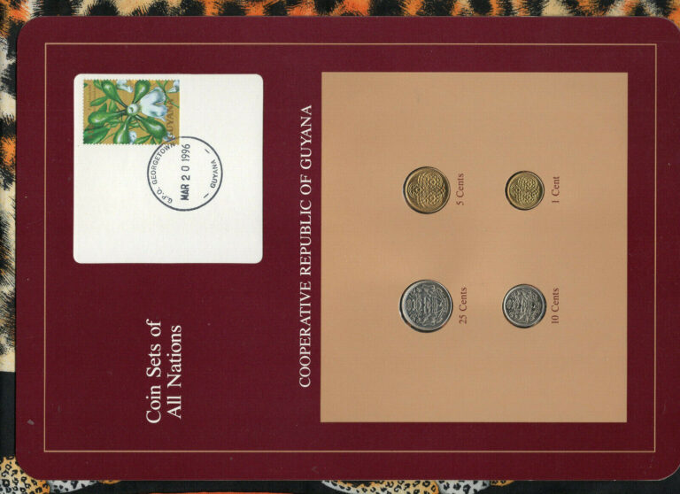 Read more about the article Coin Sets of All Nations Guyana 1980-1989 10 25 Cents 1989 UNC MAR201996