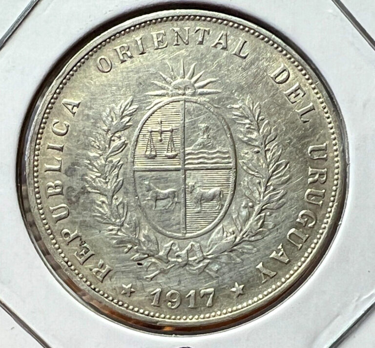 Read more about the article 1917 URUGUAY SILVER 50 CENTIMOS NICE COIN