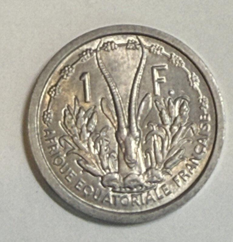 Read more about the article 1948 French Equatorial Africa One Franc Coin  Gabon Chad Gazelle