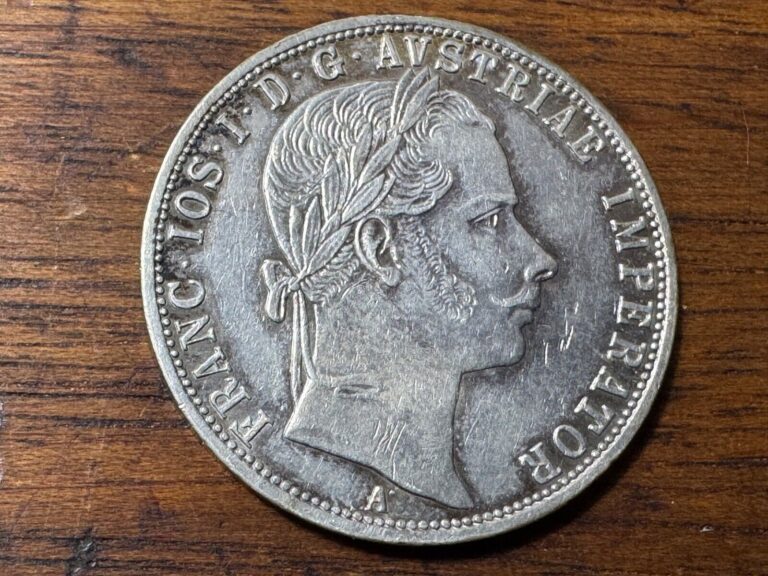 Read more about the article T2: Austria 1860 A Silver Florin. Type 2 w/Dot. Free PROMPT Shipping in U.S.