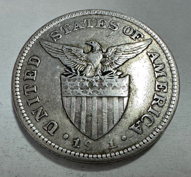 Read more about the article 1921 US-Philippines Silver Coin 50 centavos- lot#40