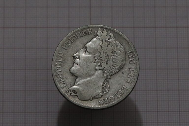 Read more about the article 🧭 🇧🇪 Belgium – 5 Francs 1833 – Leopold I  Silver SHARP DETAILS B72 #8985