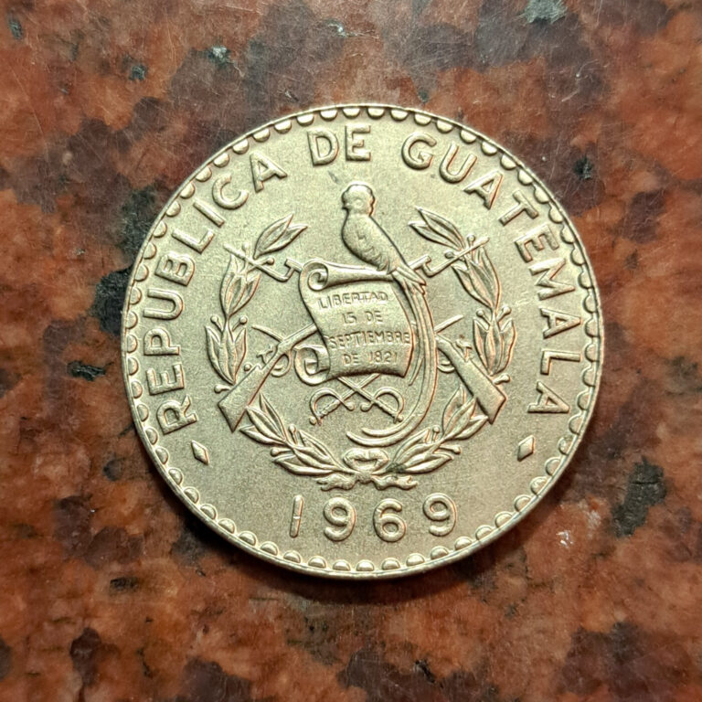 Read more about the article 1968 GUATEMALA 25 CENTAVOS COIN – #B6021