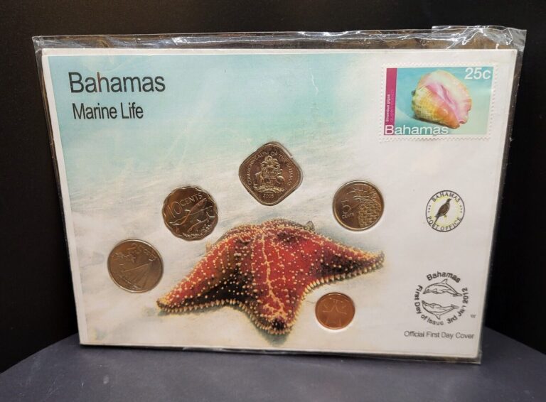 Read more about the article Bahamas Marine Life Proof Like Coin and Stamp Set Official 1st Day Cover 2012