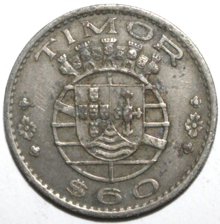 Read more about the article Portuguese Timor 60 Centavos Coin 1958 KM# 12 Portugal East Sixty