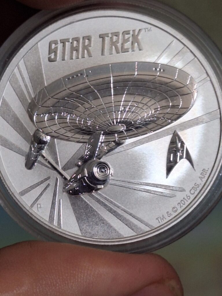 Read more about the article Tuvalu 2016 Star Trek USS Enterprise NCC-1701  1 oz Silver Coin