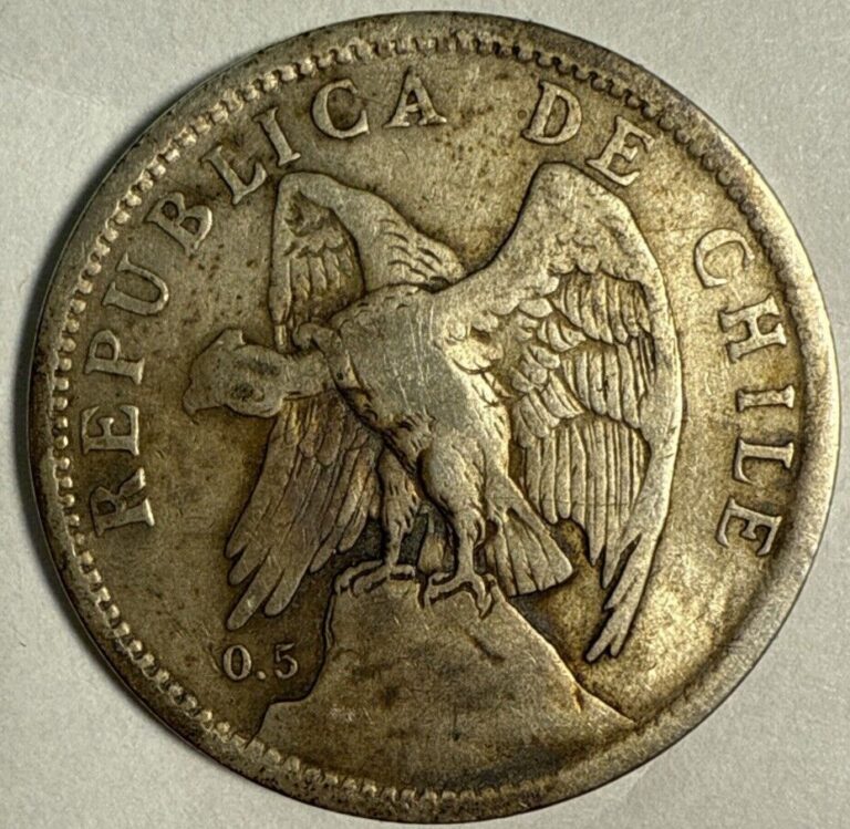 Read more about the article Chile  Silver Un Peso  1922So  toned