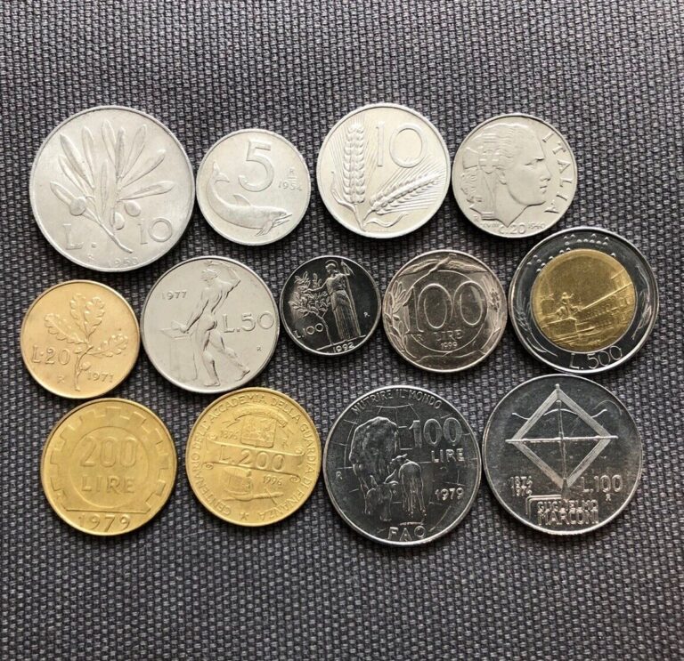 Read more about the article Italy 🇮🇹 Lot Of 13  World Foreign Coins