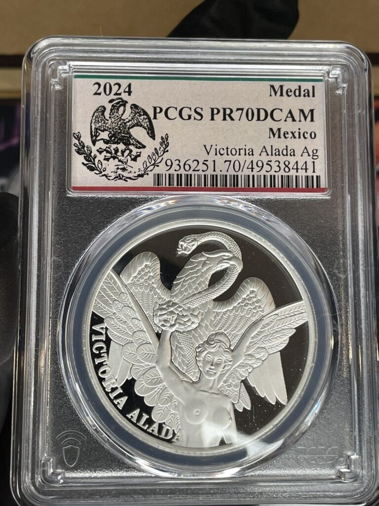 Read more about the article MEXICO Silver Victoria Alada PF70 PCGS.