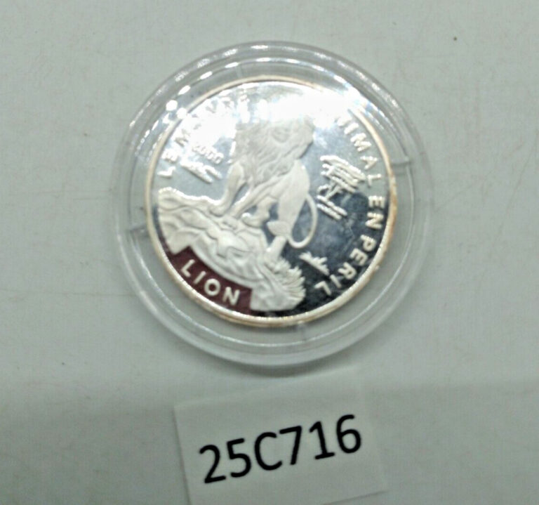 Read more about the article bb4 25c716 Togo 1000 francs Wildlife Fund African Lion proof silver coin 2000