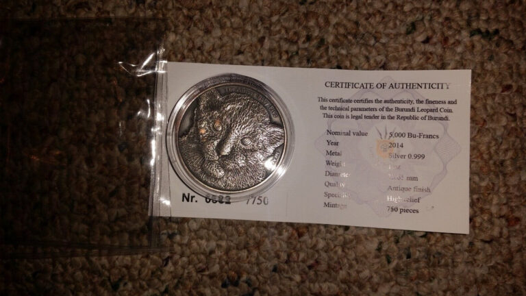 Read more about the article 2014 – The African Baby Five-Leopard – Burkina Faso – Silver – Antique Finish