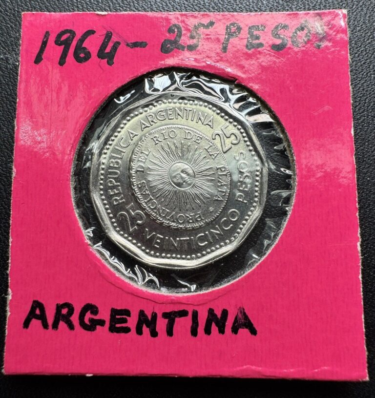 Read more about the article 1964 Argentina 25 Pesos Coin  km61 – Excellent Coin