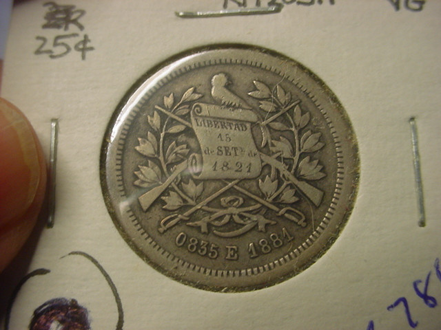 Read more about the article Guatemala 25 Centavos 1881 E #86786