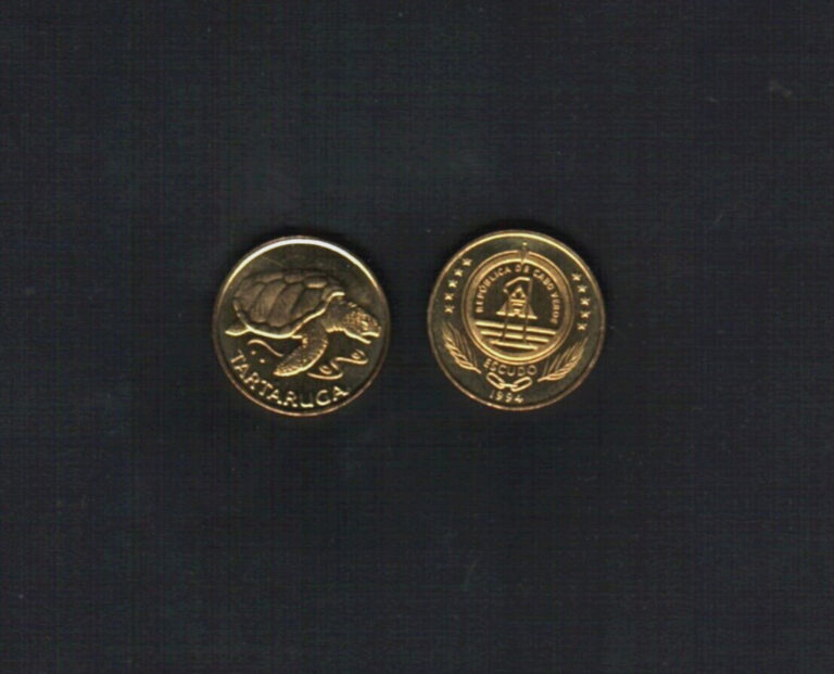 Read more about the article Cape Verde 1 ESCUDO KM-27 1994 Sea Turtle TARTAUGA Loggerhead WorldCurrency COIN