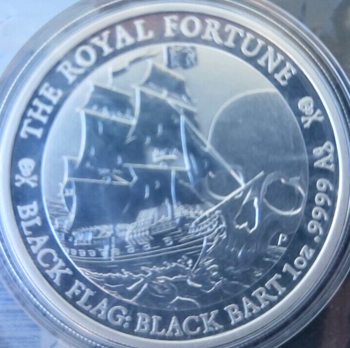 Read more about the article 2020 Tuvalu Royal Fortune Black Flag Black Bart 1 oz Silver Coin