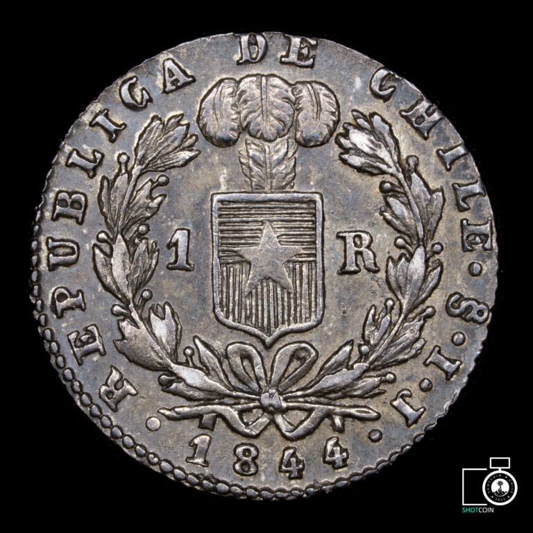 Read more about the article Chile  1 Real 1844 IJ  Nice grade! Silver coin