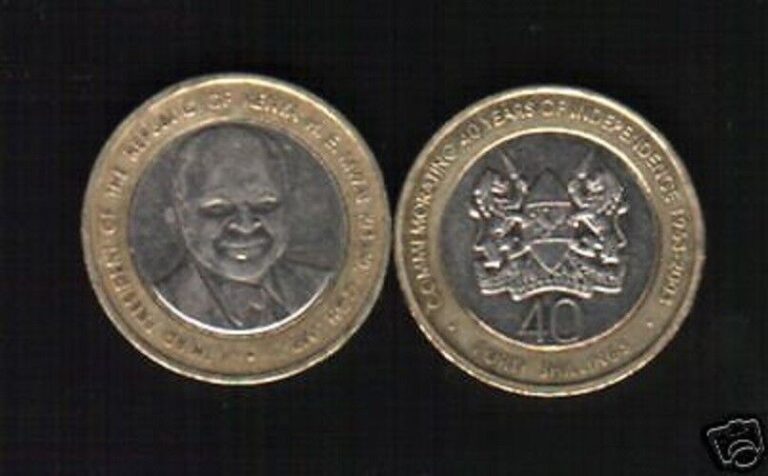 Read more about the article KENYA 40 SHILLINGS KM-33 2003 x 1 Pcs BIMETAL COMMEMORATIVE KENYAN MONEY COIN