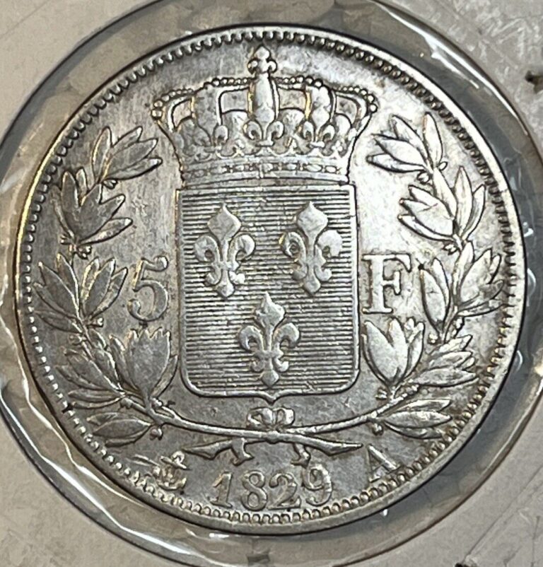 Read more about the article France 1829 A Silver Five 5 Francs Extra Fine XF Condition Coin Charles X