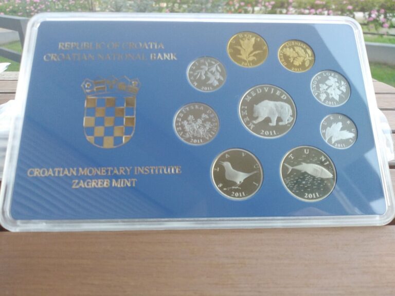 Read more about the article 2011  CROATIA HRVATSKA coin coins kuna lipa 1 2 5 10 20 50  set UNC  *   25 NEW