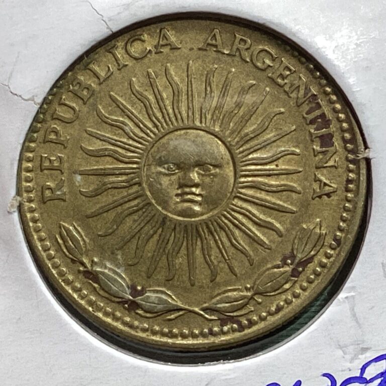 Read more about the article 1976 Argentina 1 Peso Coin | Sun Face and  Grain Sprig