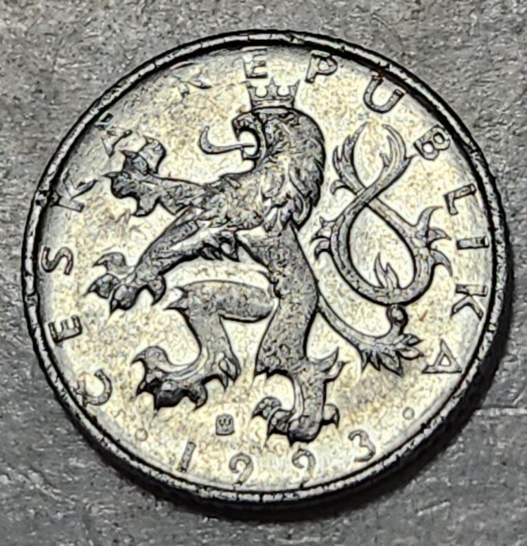 Read more about the article CZECH REPUBLIC 🇨🇿 FIFTY (50) HALÉŘŮ COIN 1993