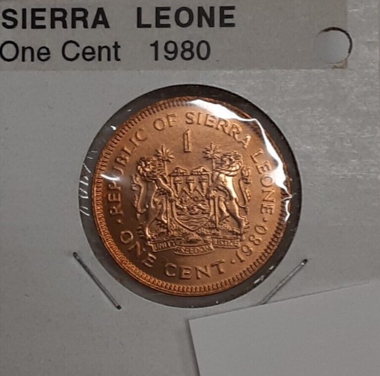 Read more about the article 1980 Sierra Leone One Cent Bronze Coin BU
