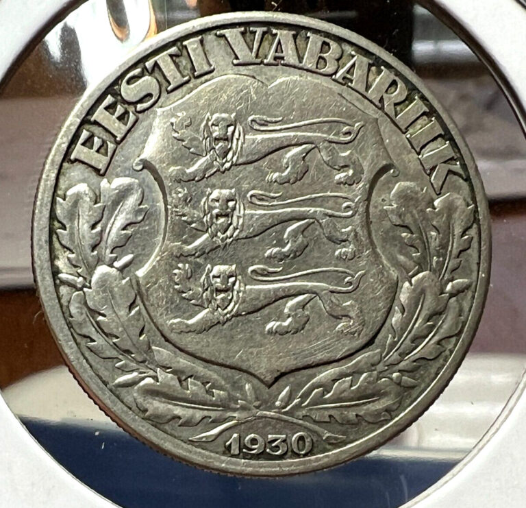 Read more about the article 1930 ESTONIA SILVER 2 KROONI BETTER COIN