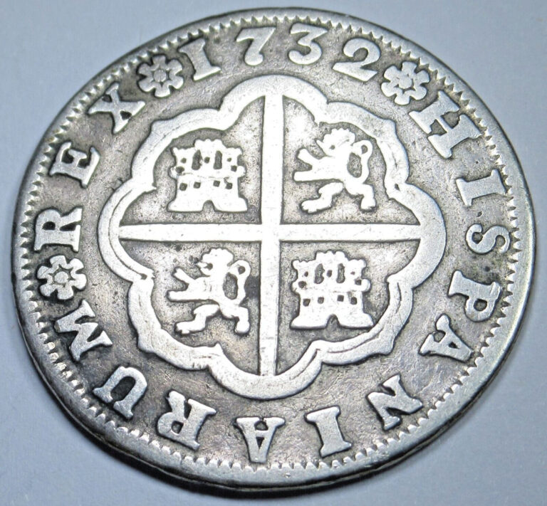 Read more about the article 1732 Spanish Silver 2 Reales Genuine 1700’s Colonial Cross Pirate Treasure Coin