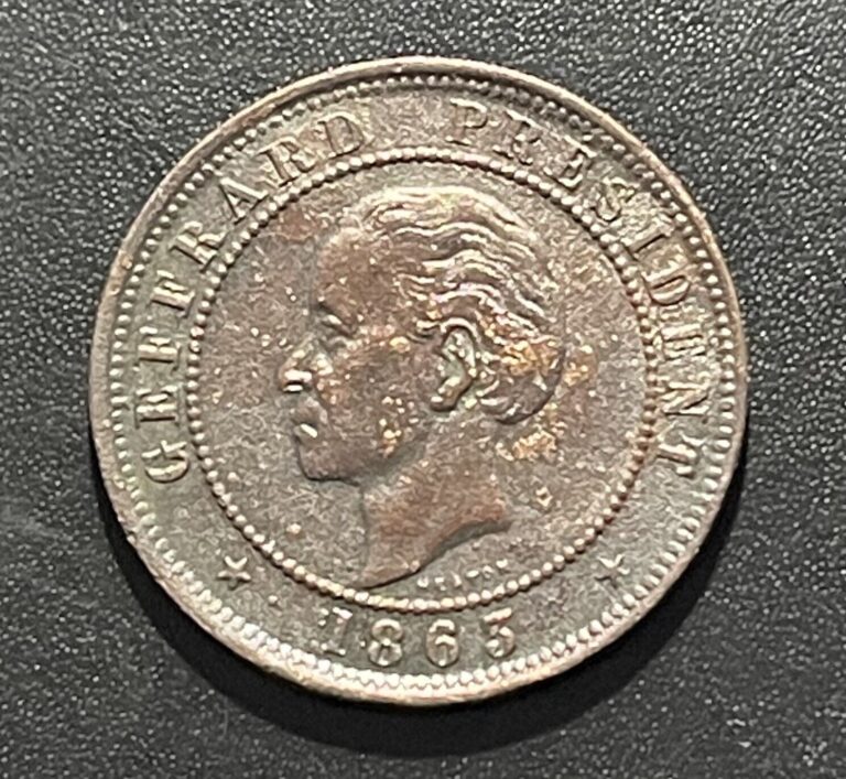 Read more about the article Haiti 1863 20 Centimes Coin #6-see description