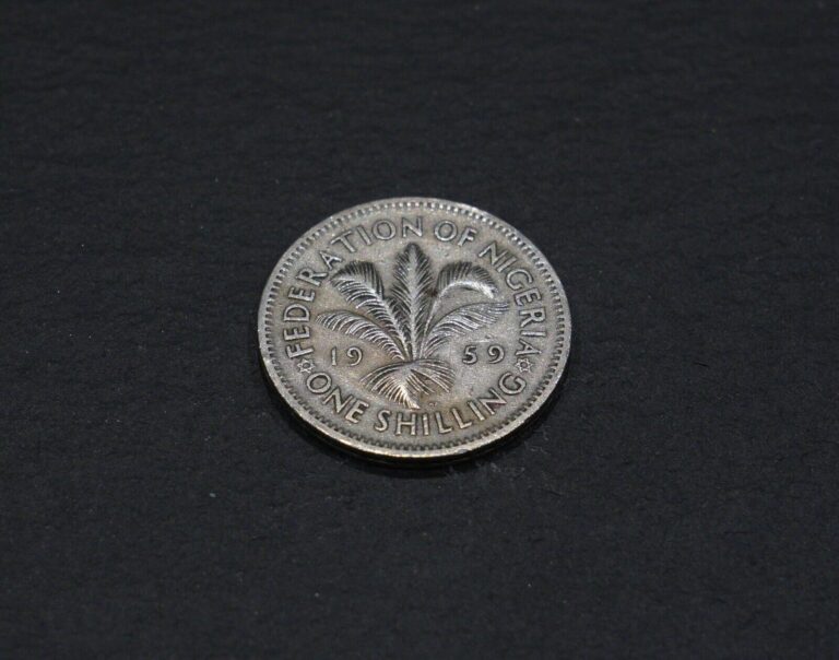 Read more about the article Nigeria One Shilling  1 S Coin. 1959 Elizabeth II  Good condition  Security Edge