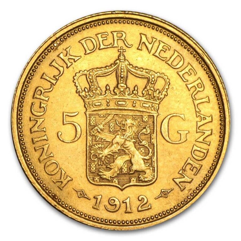 Read more about the article Netherlands Gold 5 Gulden (Random) Avg Circ