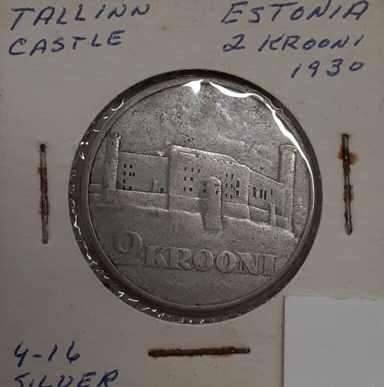 Read more about the article 1930 Estonia 2 Krooni Silver Coin 3 Tallinn Castle-KM#20  Very Fine