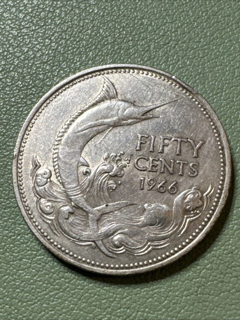 Read more about the article 1966 Bahamas 50 Cent – Silver Coin – Blue Marlin Sword Fish – Fifty Cents AU