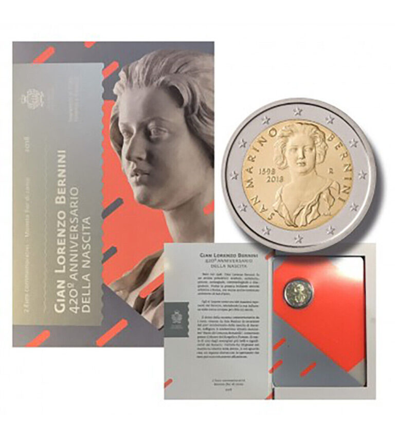 Read more about the article 2018 SAN MARINO 420 ANNIVERSARY BIRTH OF BERNINI 2 EURO COMMEMORATIVE COIN