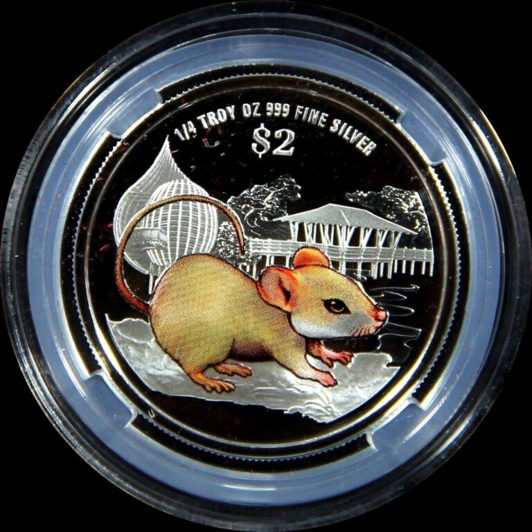 Read more about the article 2020 Singapore Year of the Rat Mouse Lunar Series $2 Color Silver Coin 子 RARE